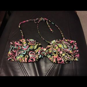 Black and gold paisley bikini top!
